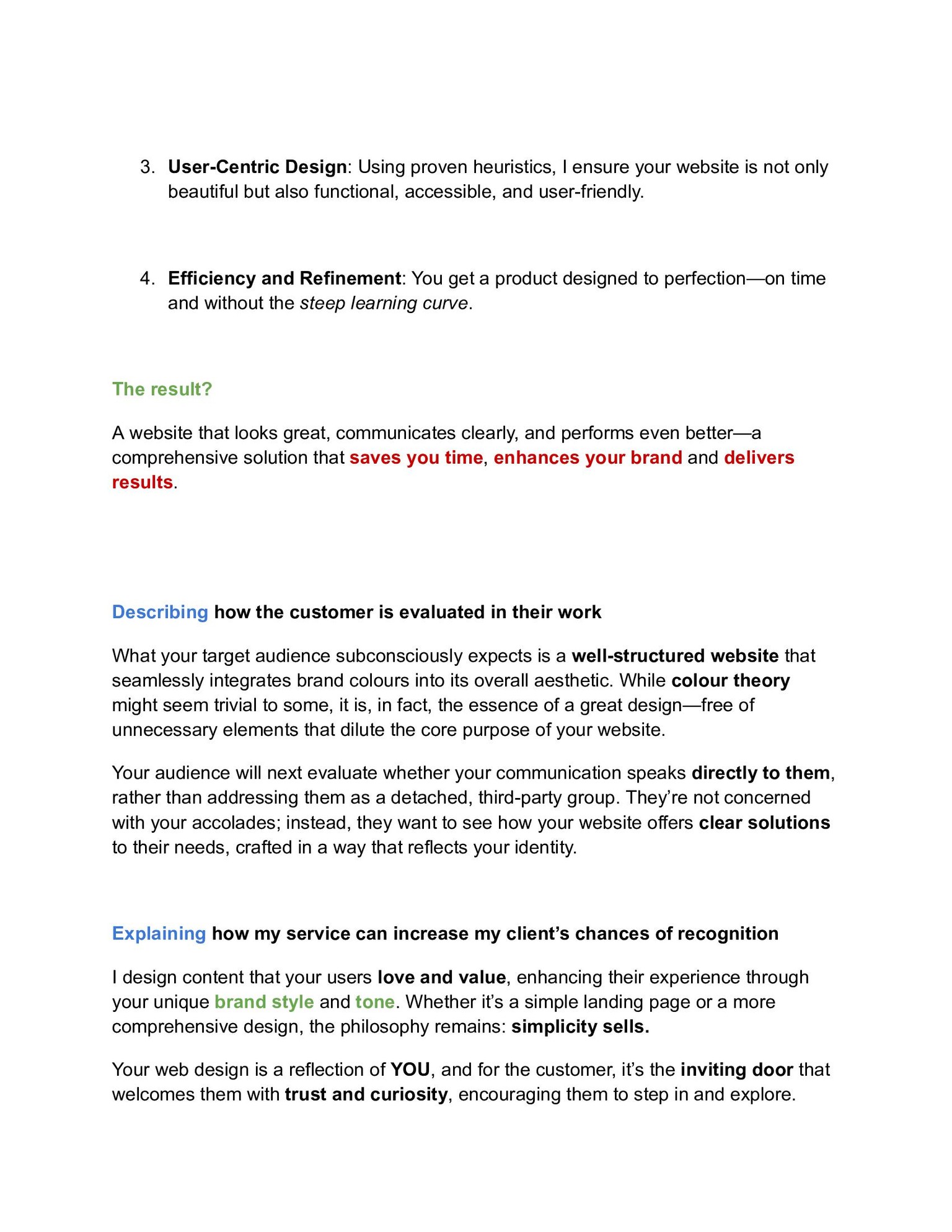 Value Proposition: My Web Design Services (Customer Perspective) - image 3 - student project