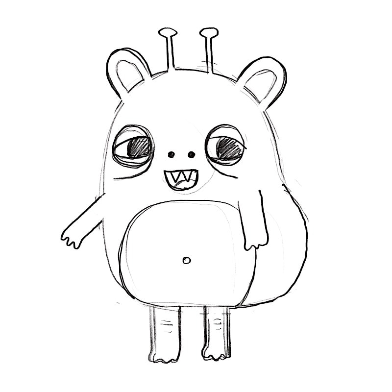 Friendly and a tad Sleepy Monster - image 1 - student project