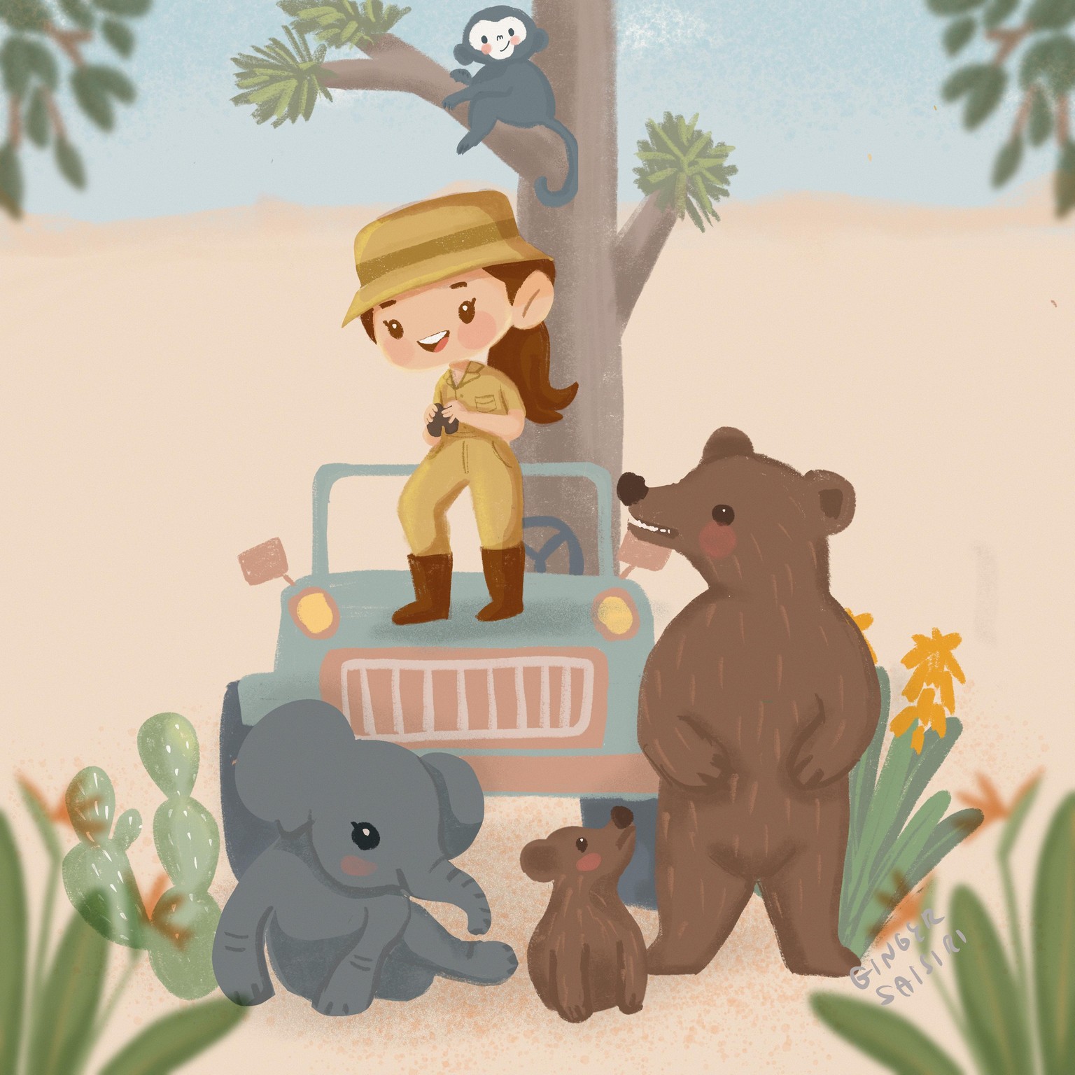 A poster illustration with Triangle composition project - image 3 - student project