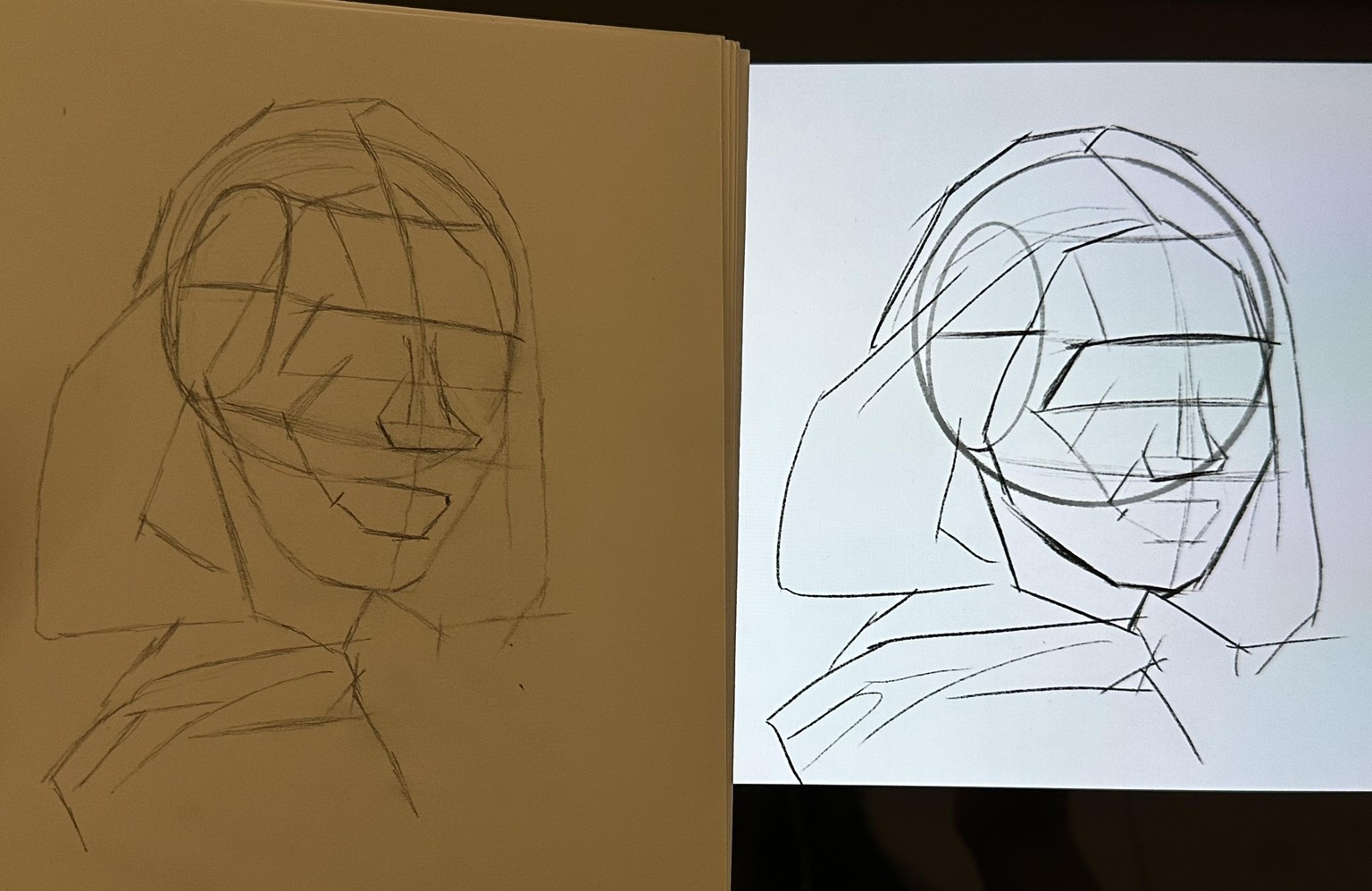 My first time trying a loomis method - image 6 - student project