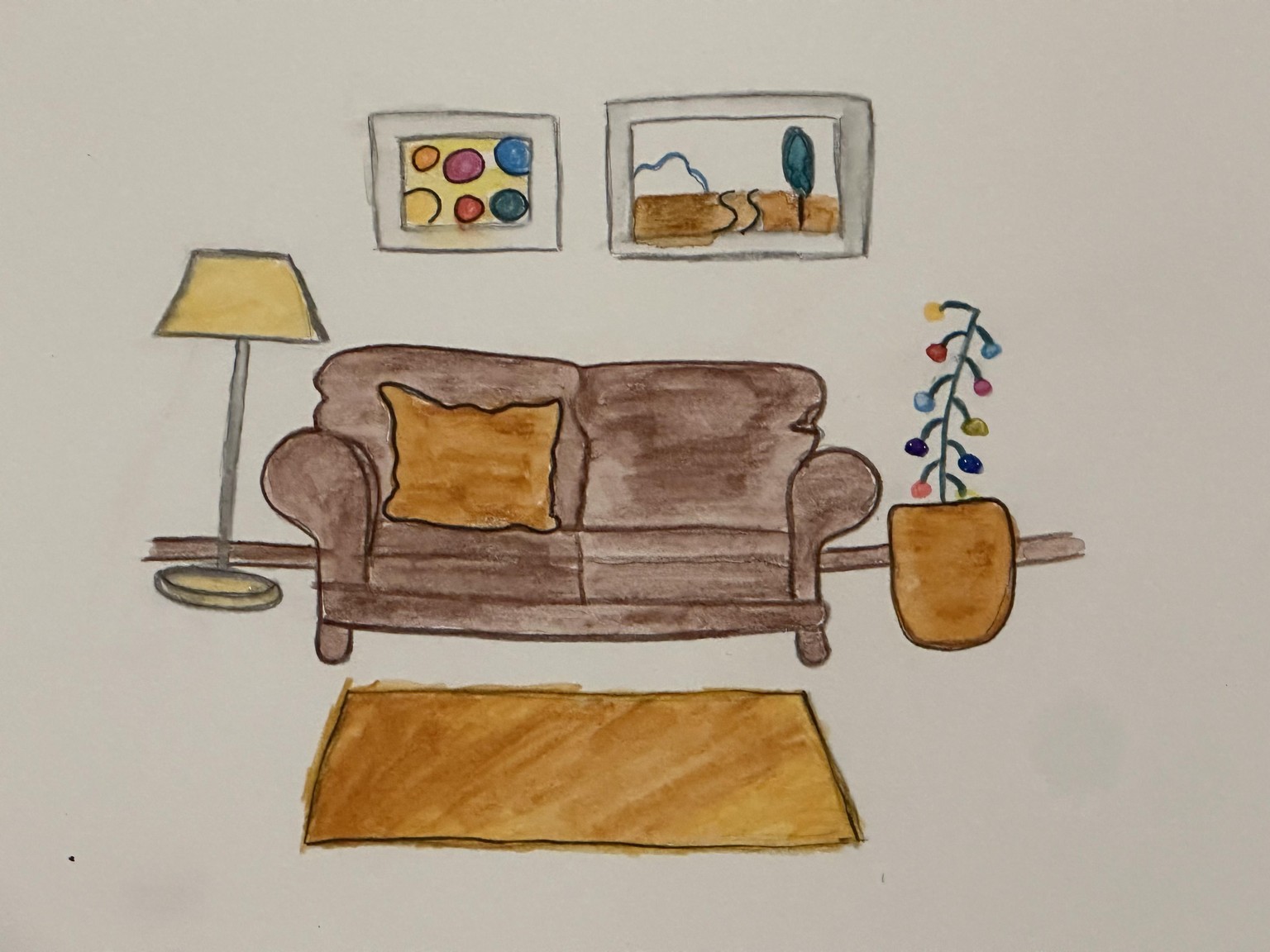 My sketches with watercolor pencils - image 2 - student project
