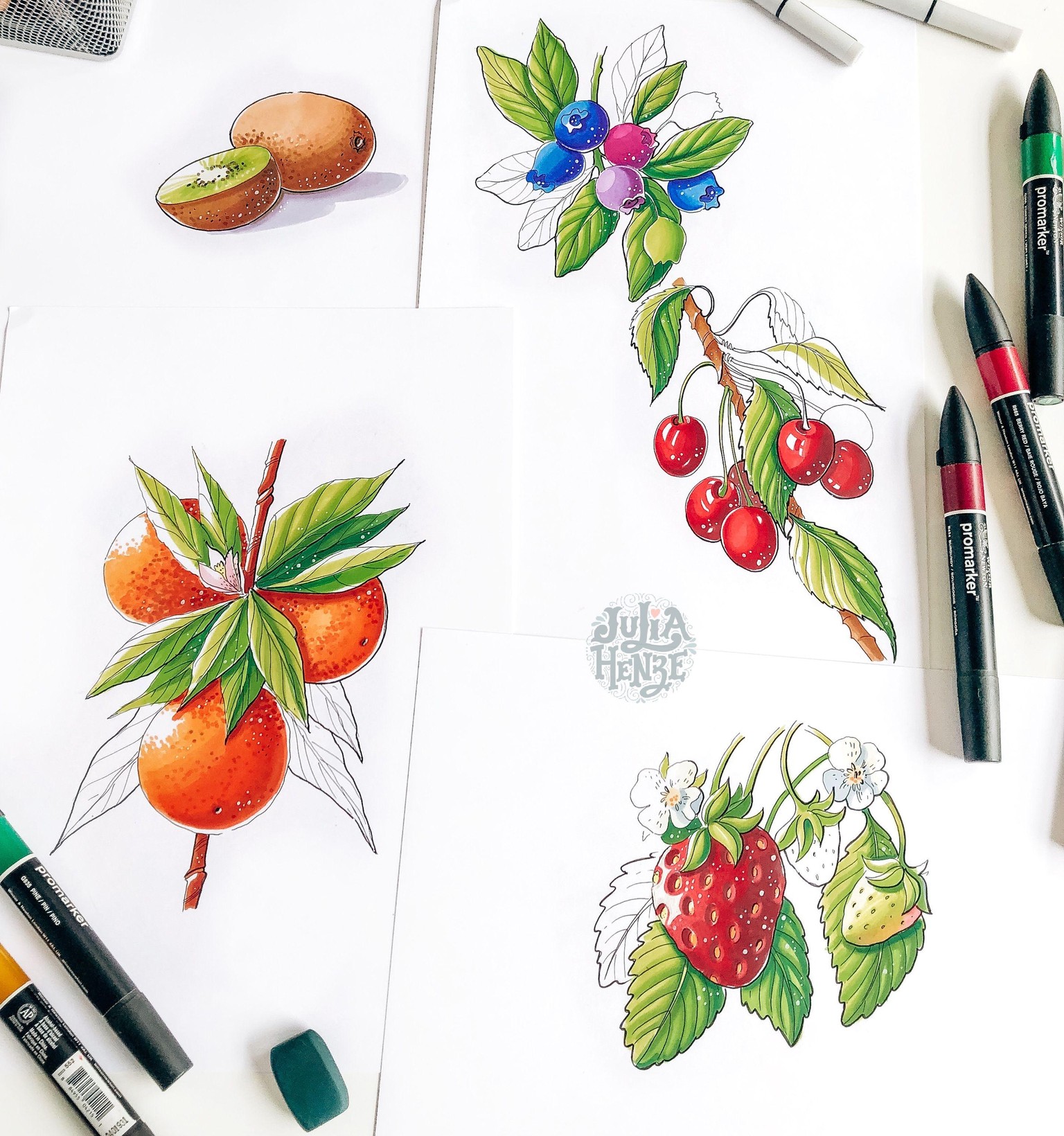 SAMPLE PROJECT | Drawing with Markers: Learn How to Sketch Expressive Fruits - image 6 - student project