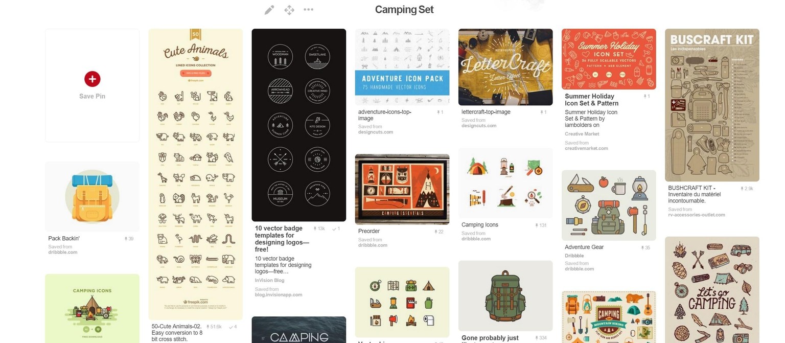 Outdoor Camping Icon Set Cover - image 1 - student project