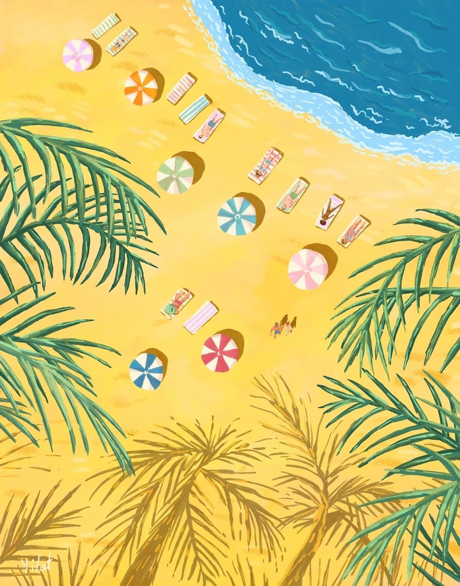 Gouache vacation paintings - image 2 - student project