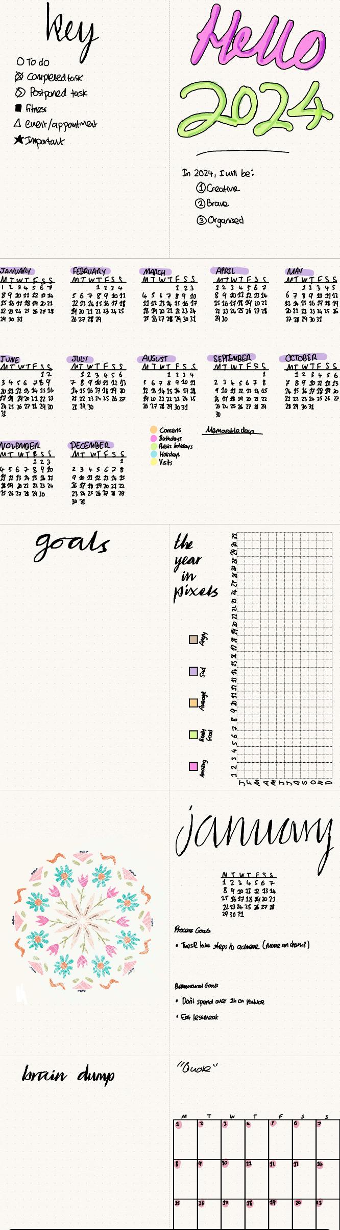 2024 Bullet Journal - image 1 - student project