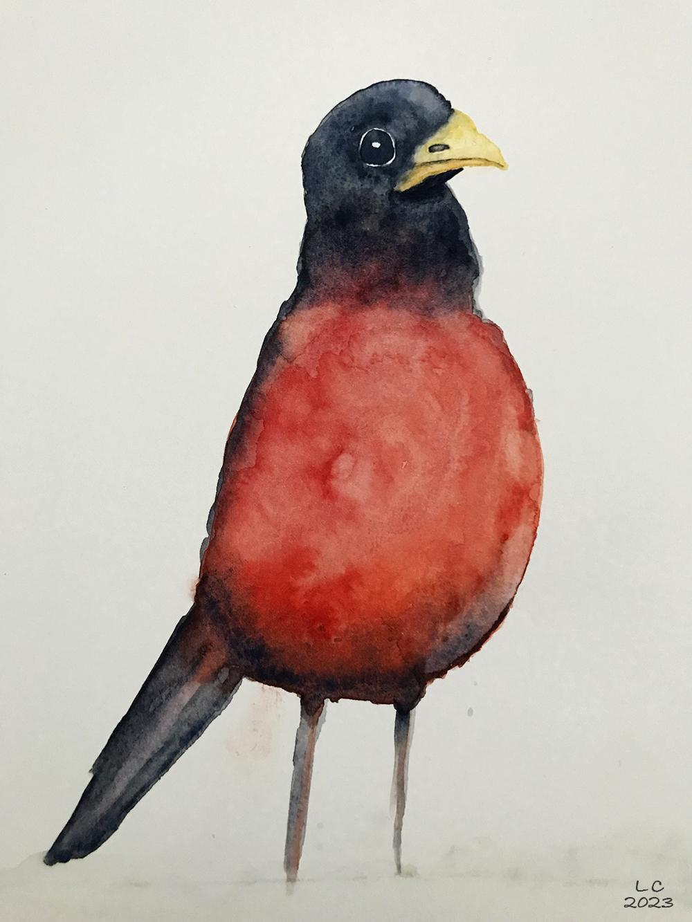 Direct Painting Robin - phew, that was fun!! - image 1 - student project