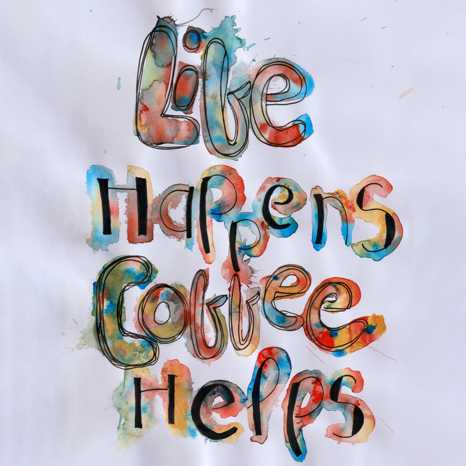 Water Lettering - Wet On Wet Watercolor Posters For Your Wall - image 4 - student project