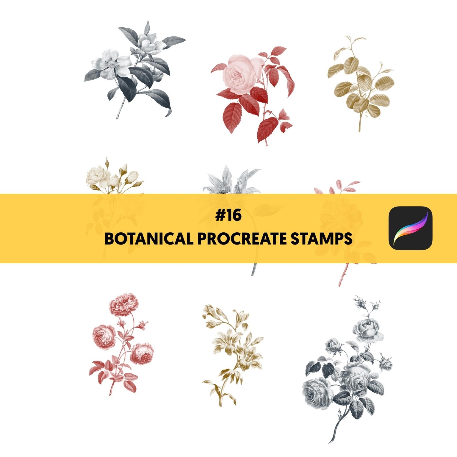 Photo Stamps in Procreate #2: Experiments in Hue + Scatter - image 3 - student project