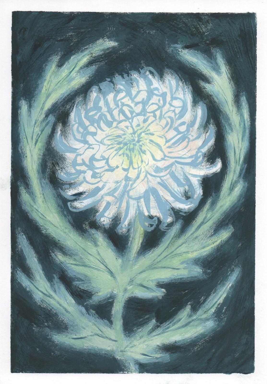 7 Gouache Floral Paintings - image 4 - student project