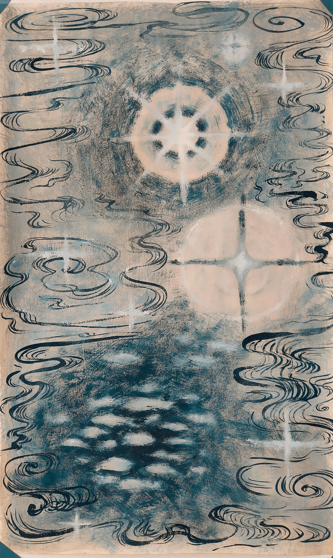 My Sketches, color palette & final painting demonstrated in class - image 11 - student project