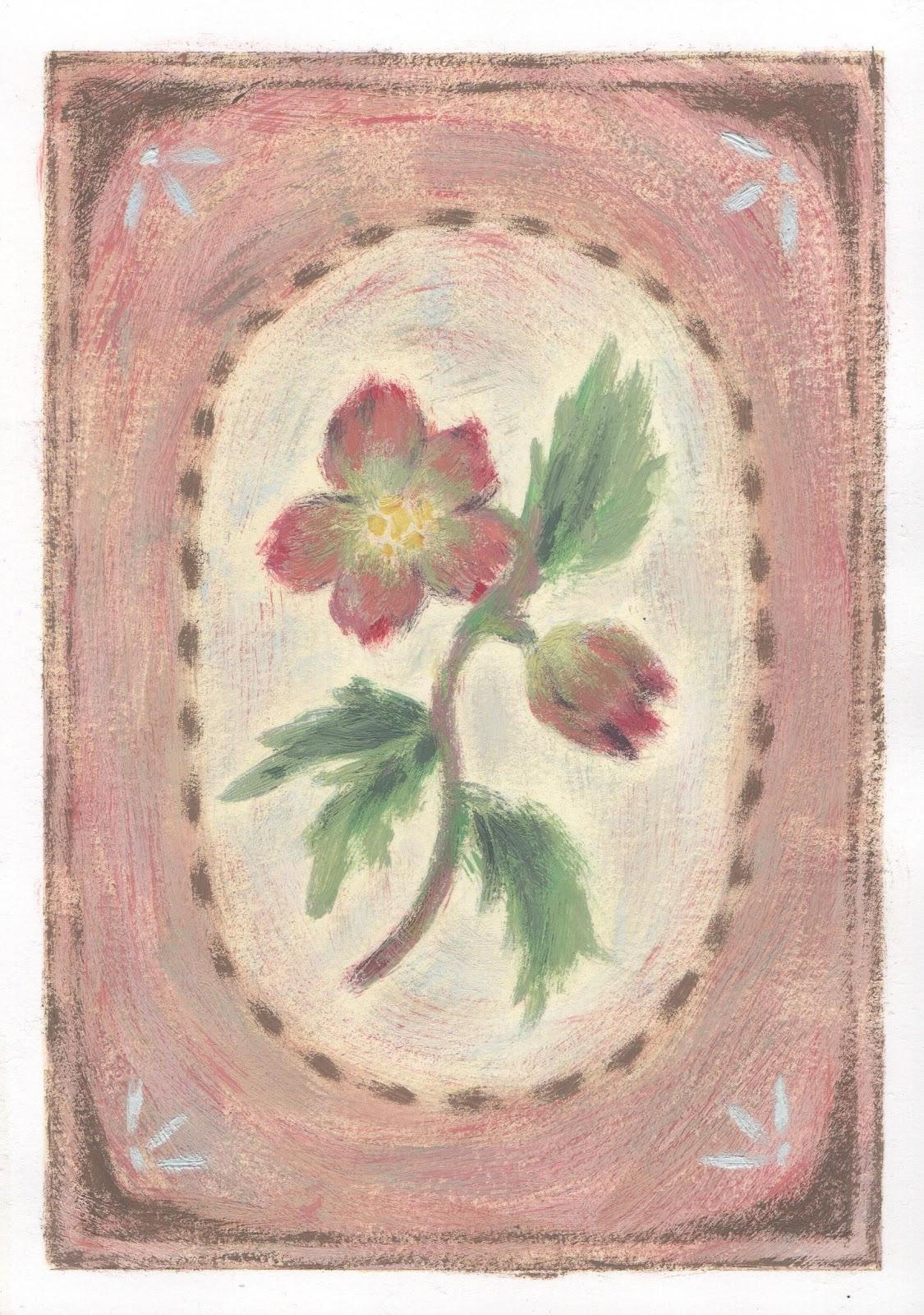 7 Gouache Floral Paintings - image 3 - student project