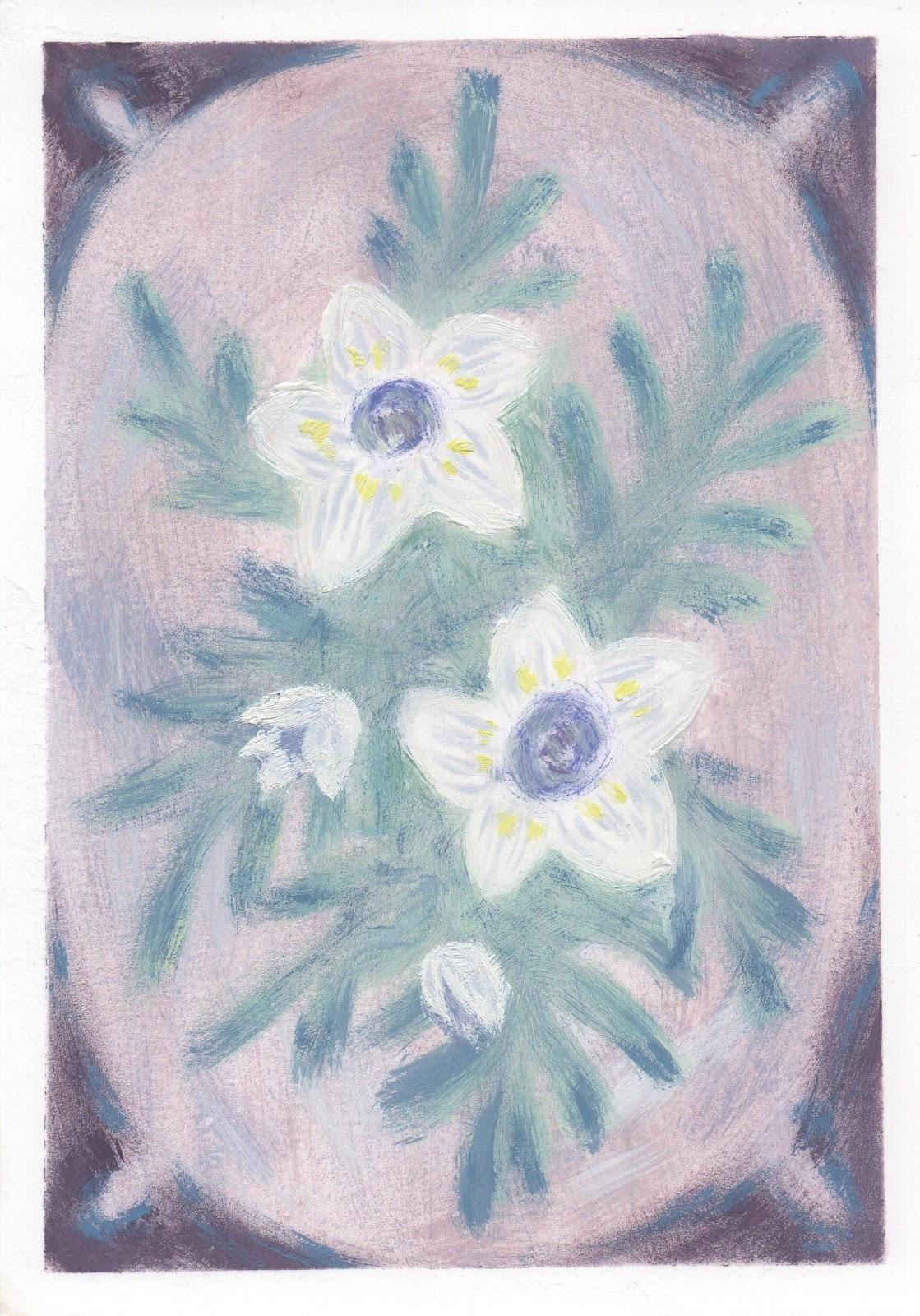 7 Gouache Floral Paintings - image 1 - student project