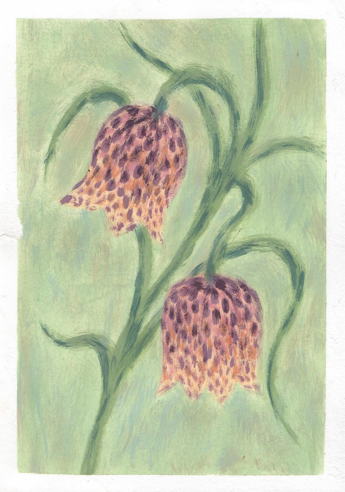 7 Gouache Floral Paintings - image 5 - student project