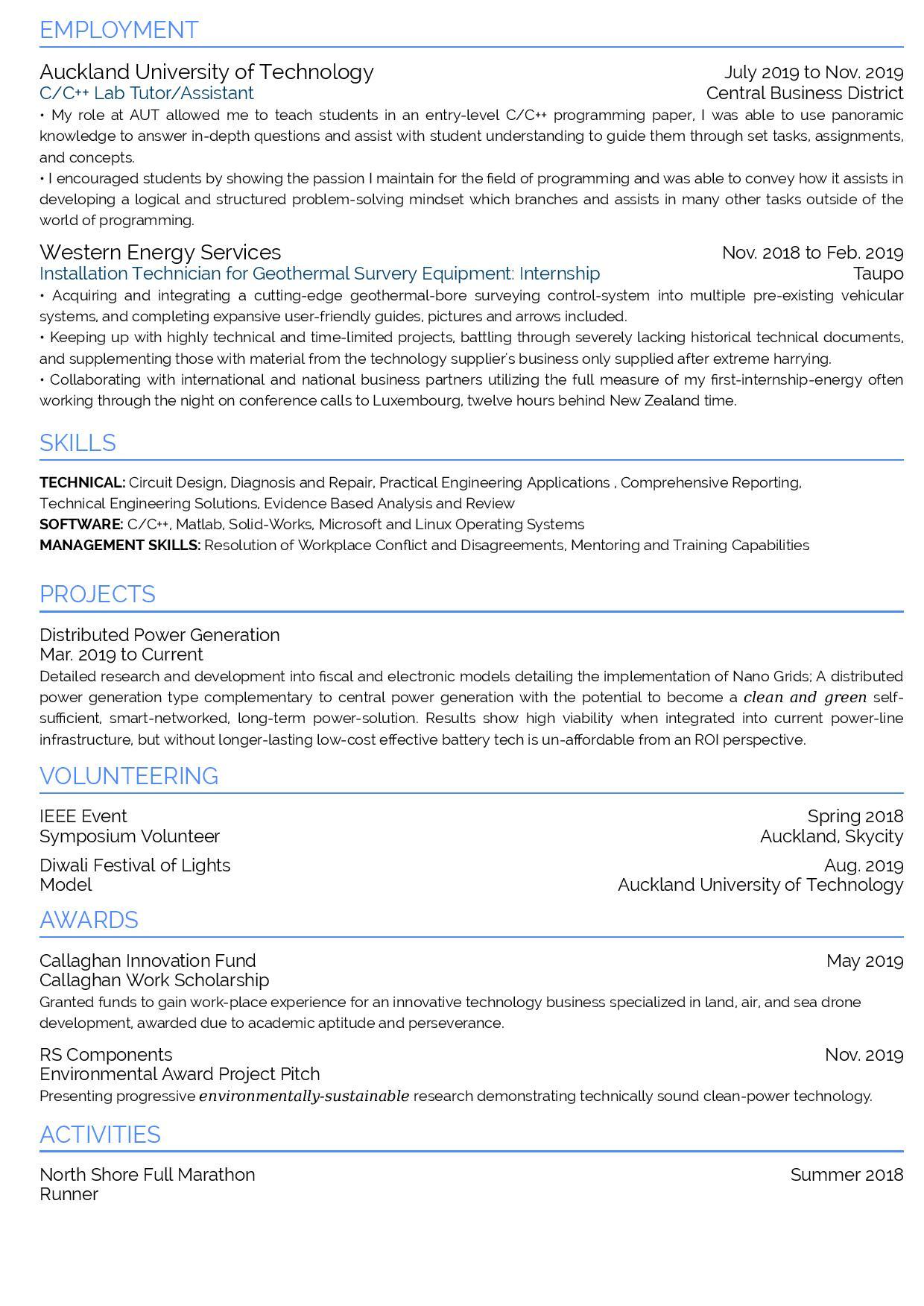 Upgrading my CV - image 2 - student project