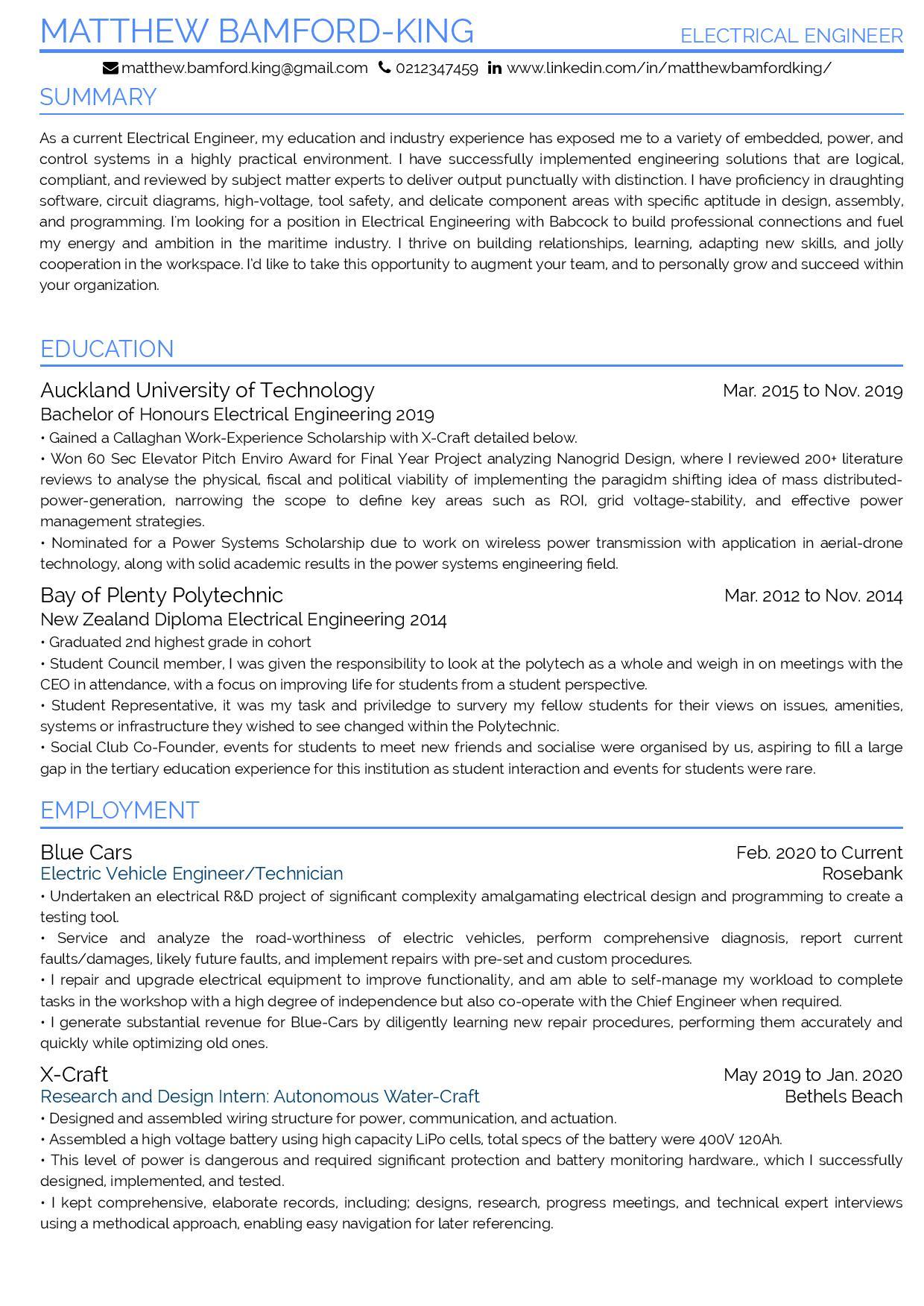 Upgrading my CV - image 1 - student project