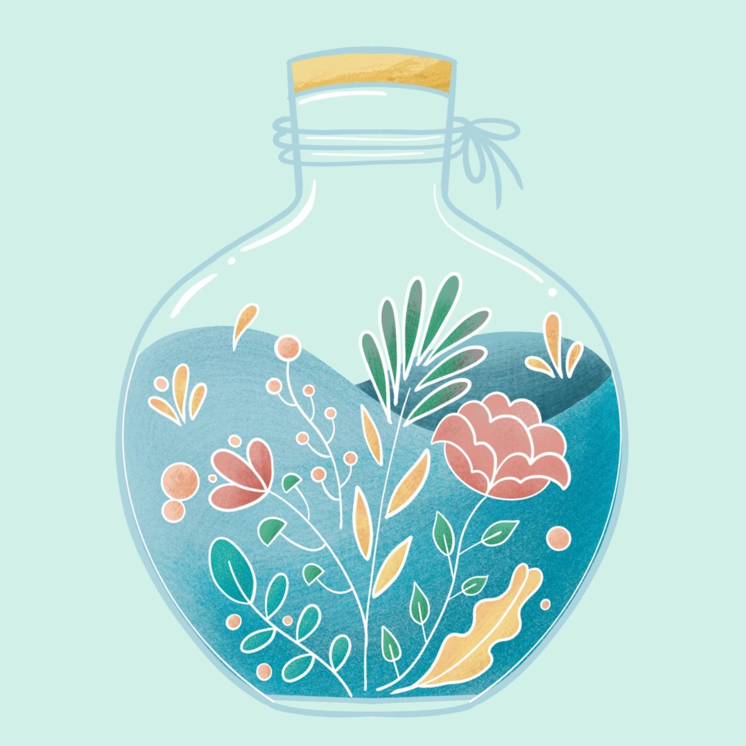 floral illustration - image 3 - student project
