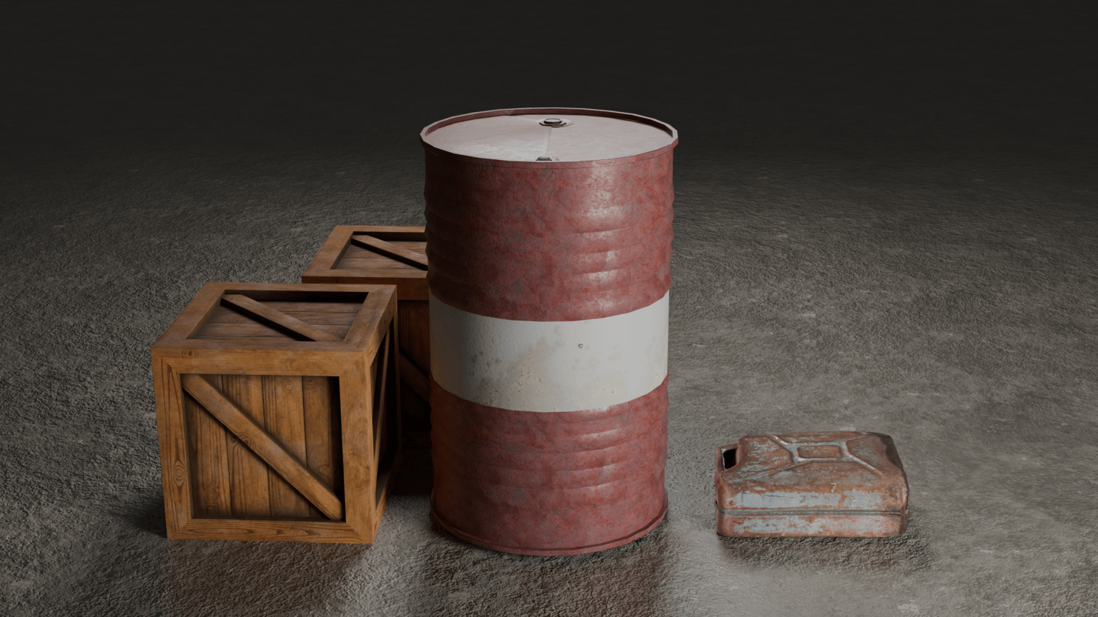 My Barrel but I dont have substance Painter =) - image 1 - student project
