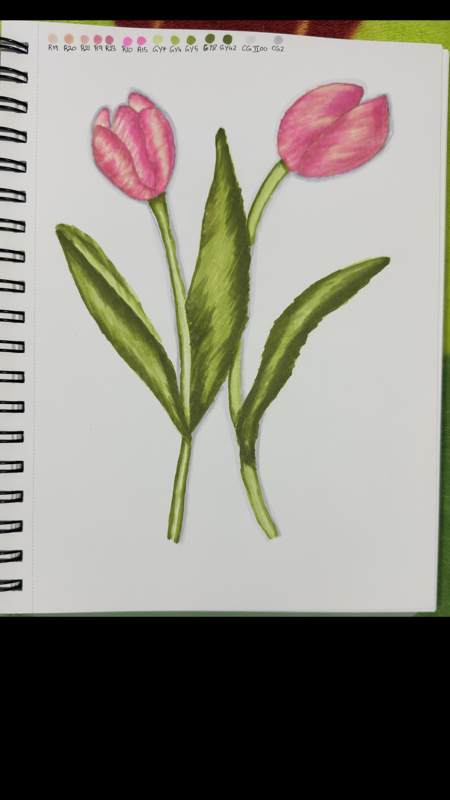Florals Using Alcohol Markers - image 2 - student project