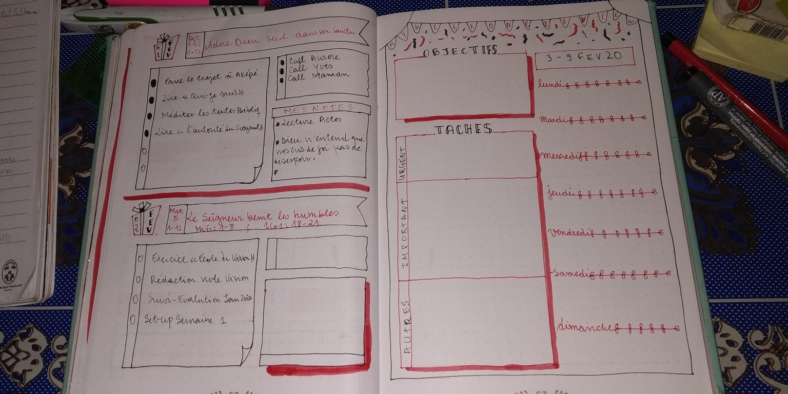 bujo spread set up - image 2 - student project