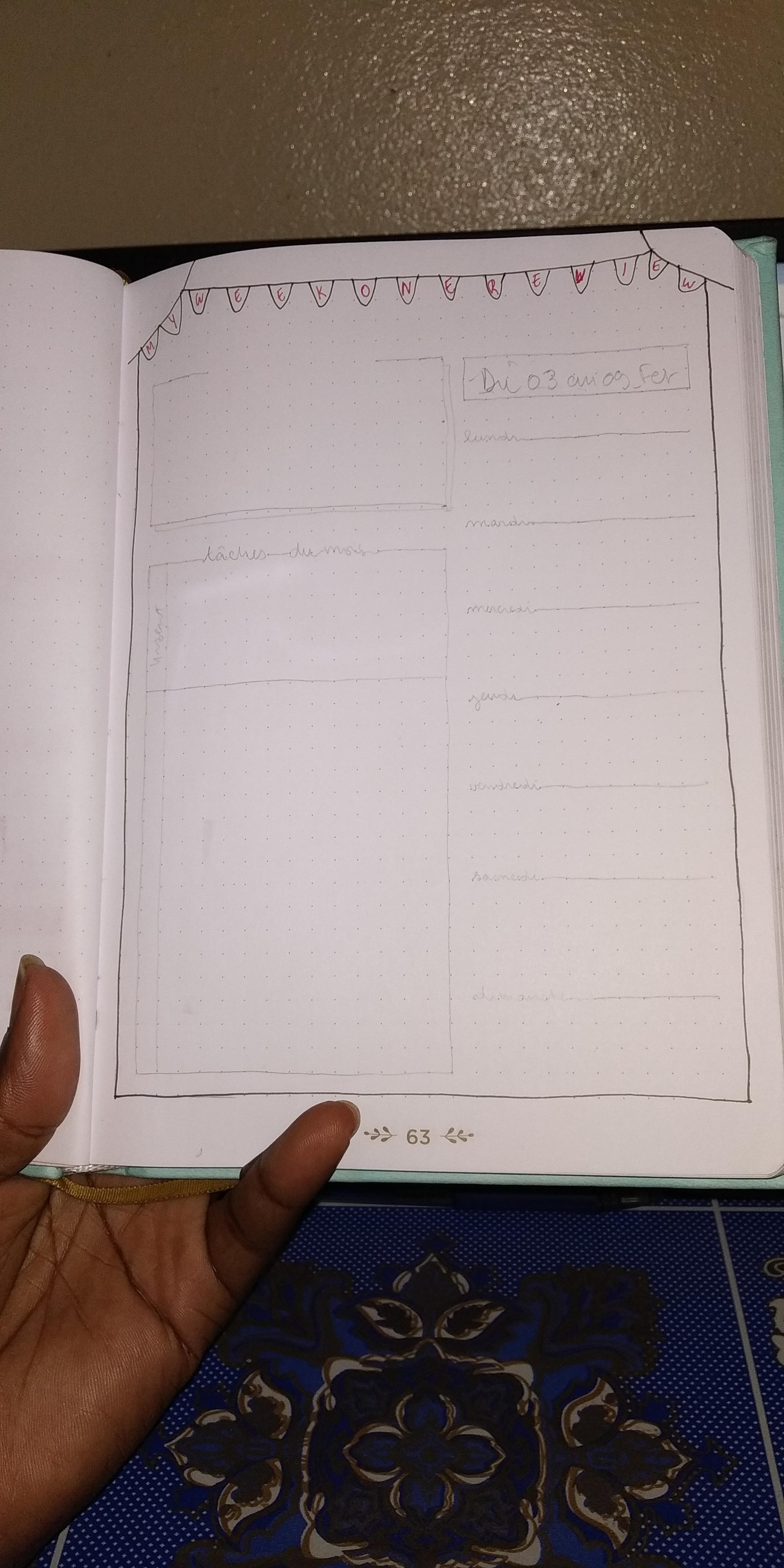 bujo spread set up - image 1 - student project