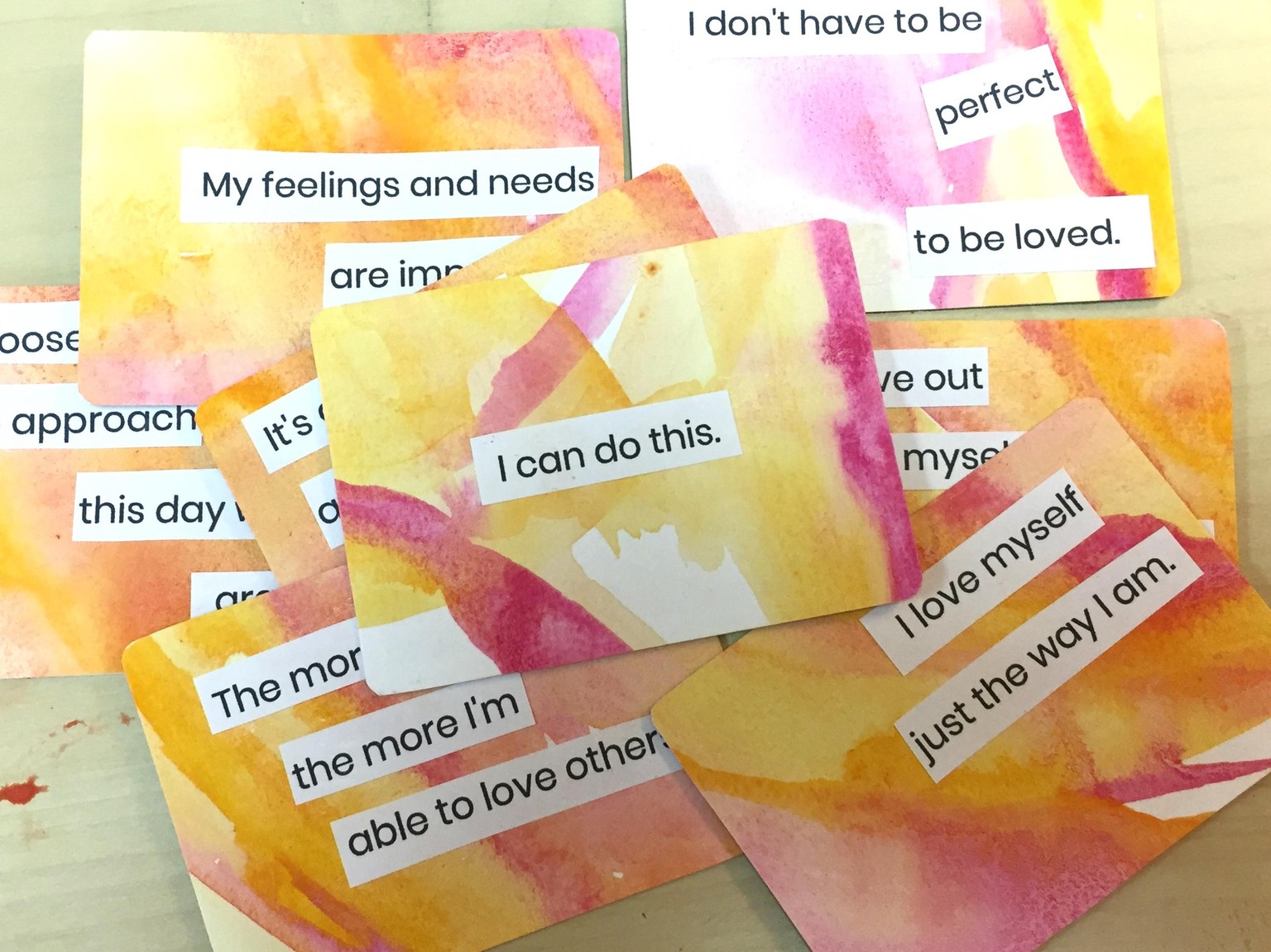 My Affirmation Cards! - image 1 - student project
