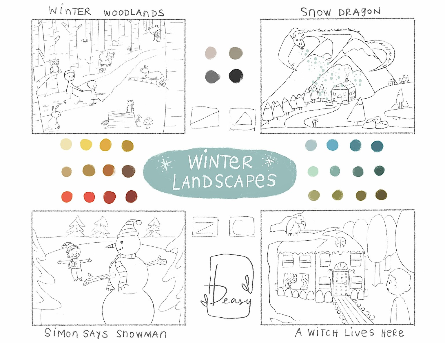 Winter Landscape Sketches - image 4 - student project