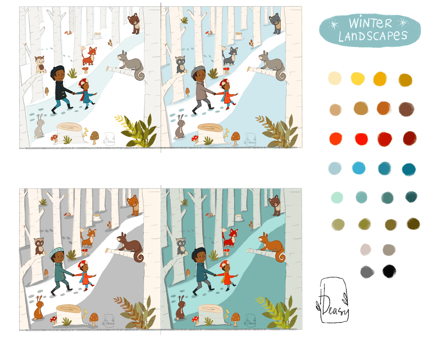 Winter Landscape Sketches - image 2 - student project