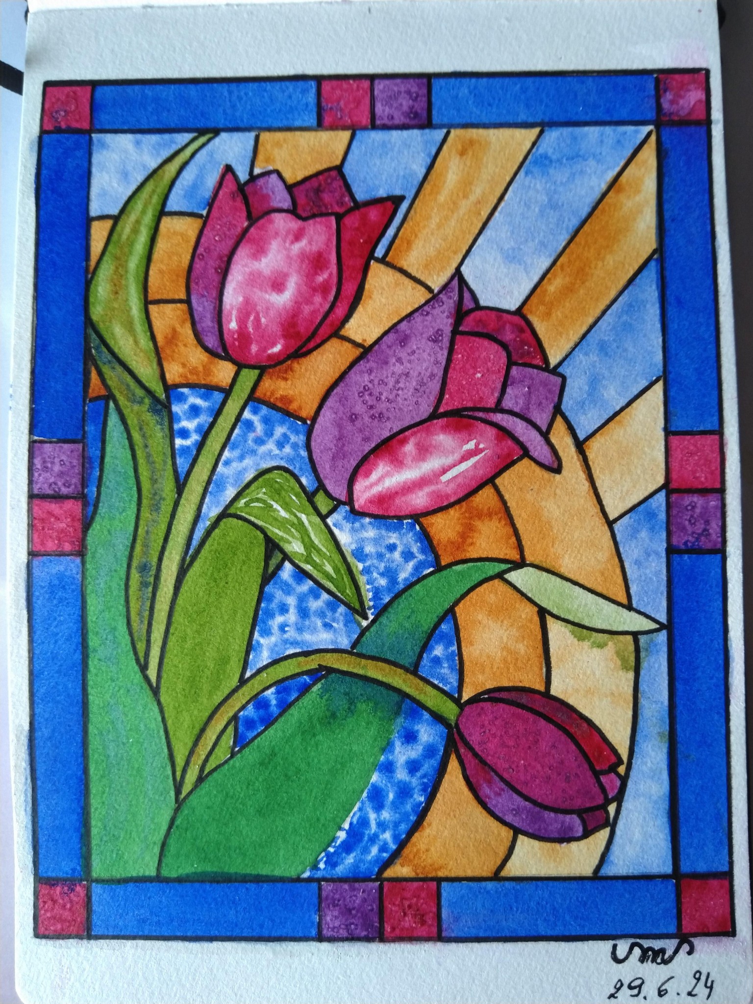 Glass Stained Window inspired - image 1 - student project