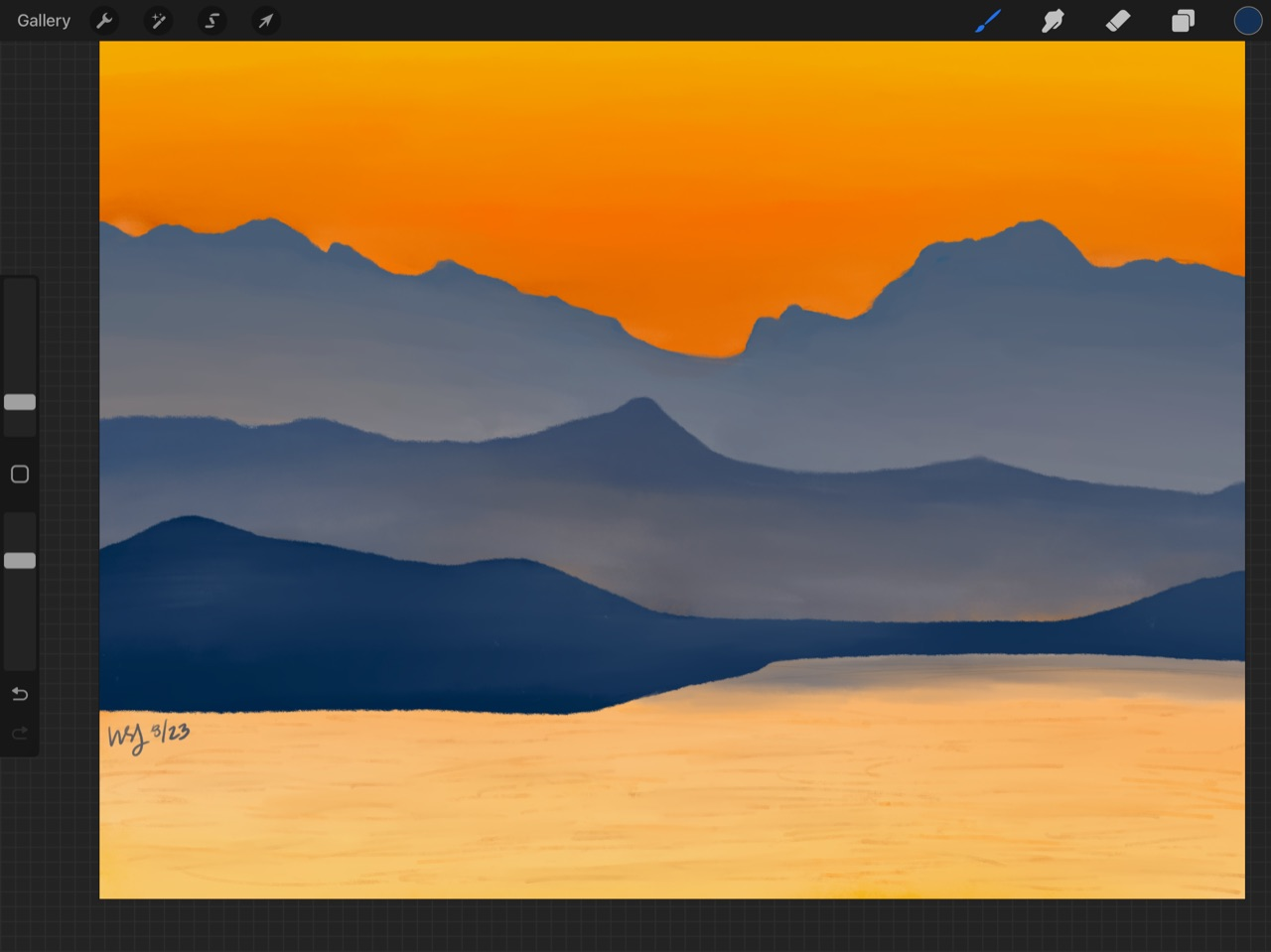 Gouache Landscape - image 1 - student project