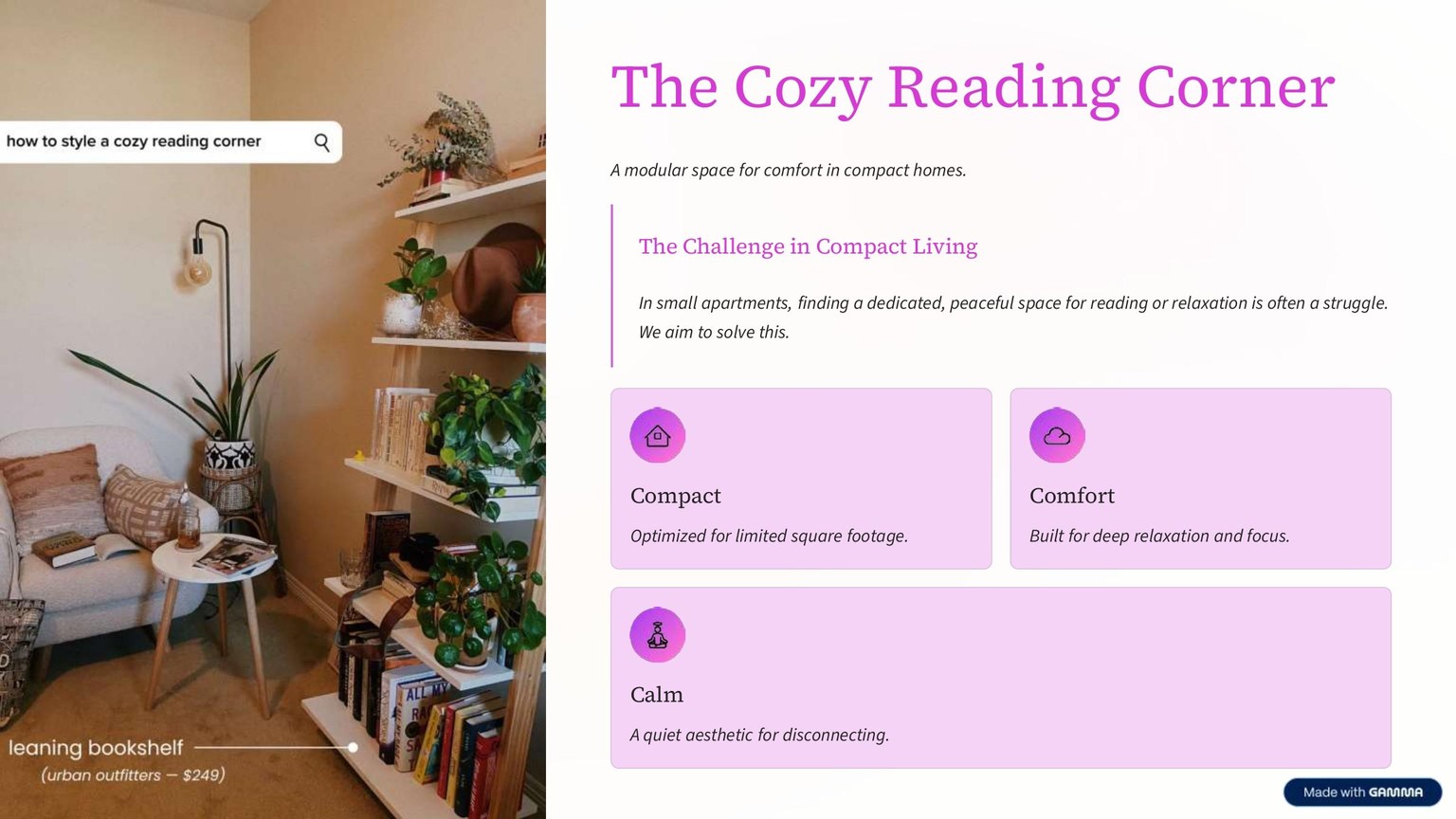 a cozy reading corner - image 1 - student project