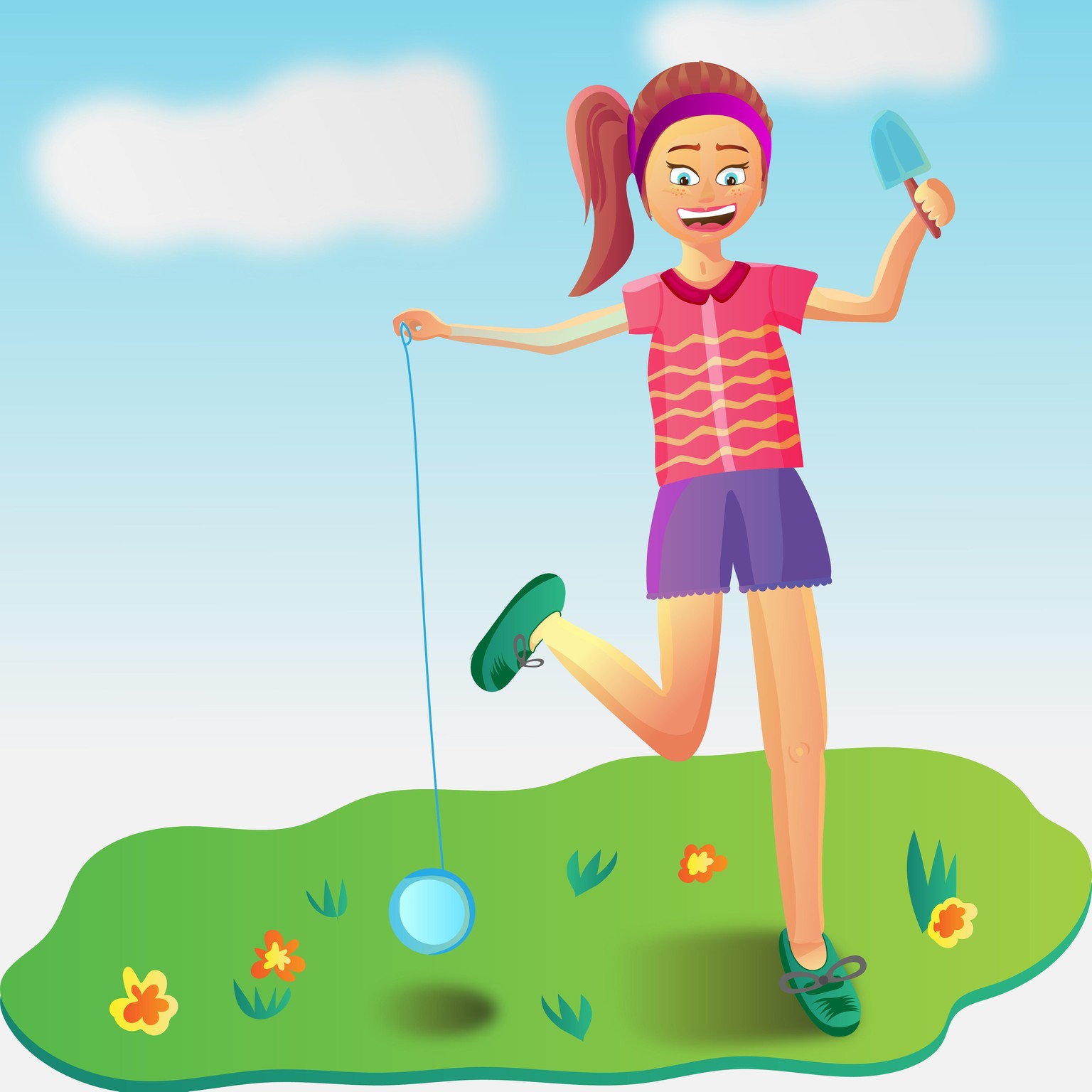girl playing and holding icecream - image 1 - student project