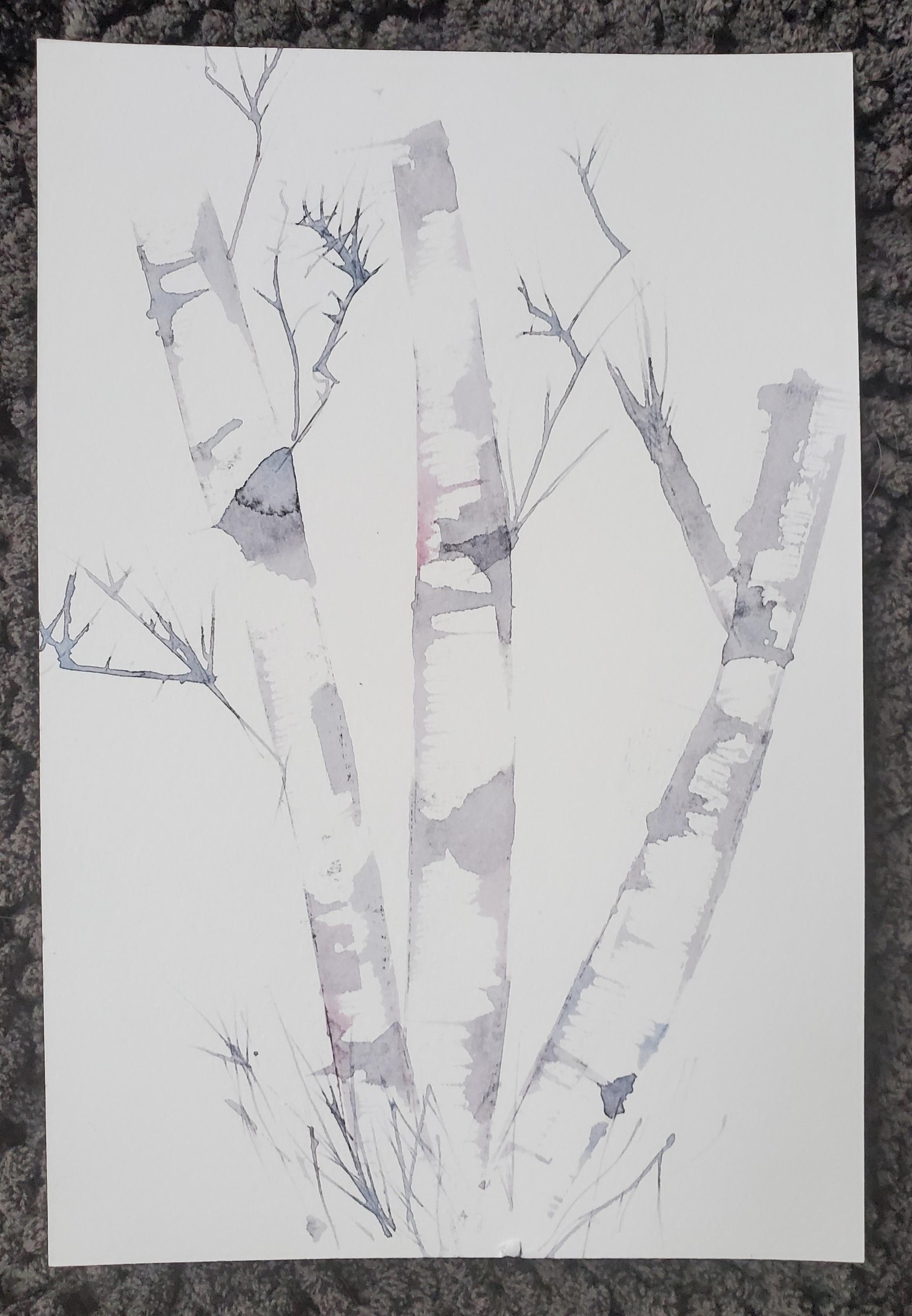 PALETTE KNIFE BIRCH TREES + BRUSHO! - image 3 - student project
