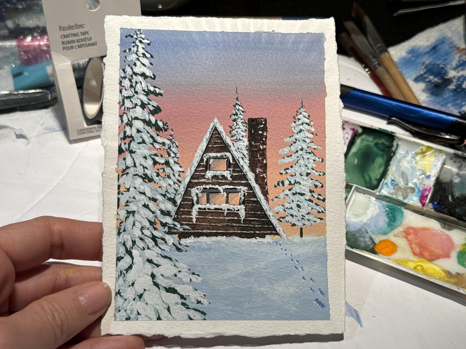Snowy Cabin - image 1 - student project
