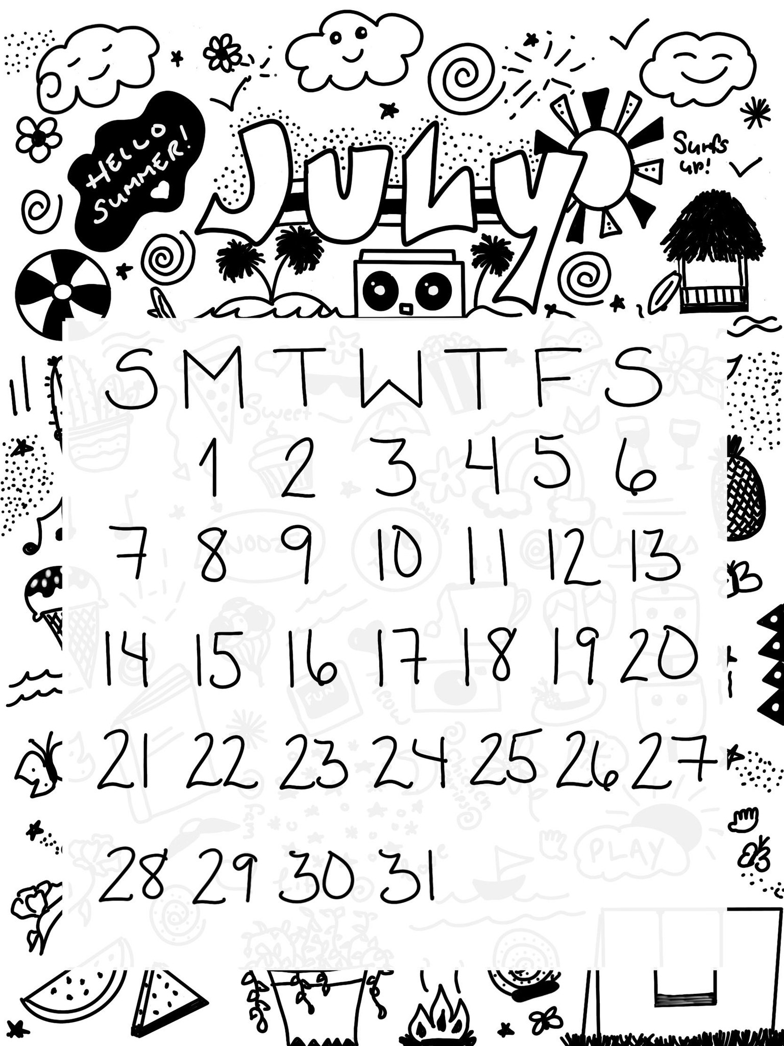 Doodle Calendar - image 1 - student project