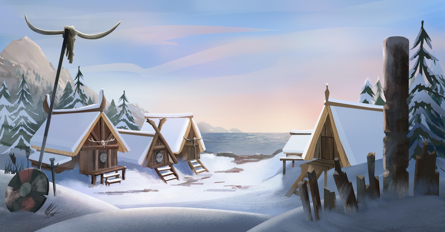 Viking Village Background - image 3 - student project