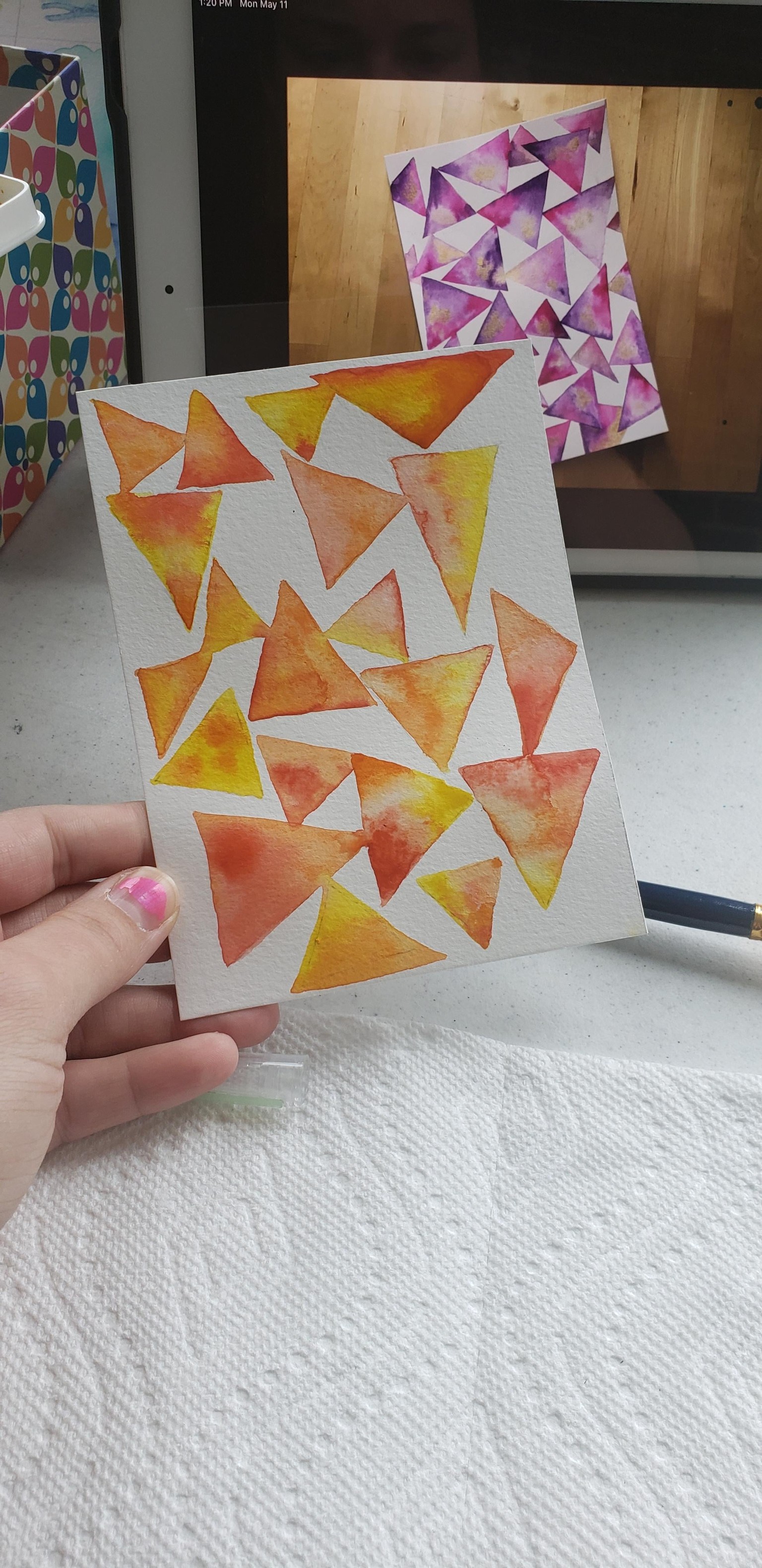 Watercolor backgrounds - image 1 - student project