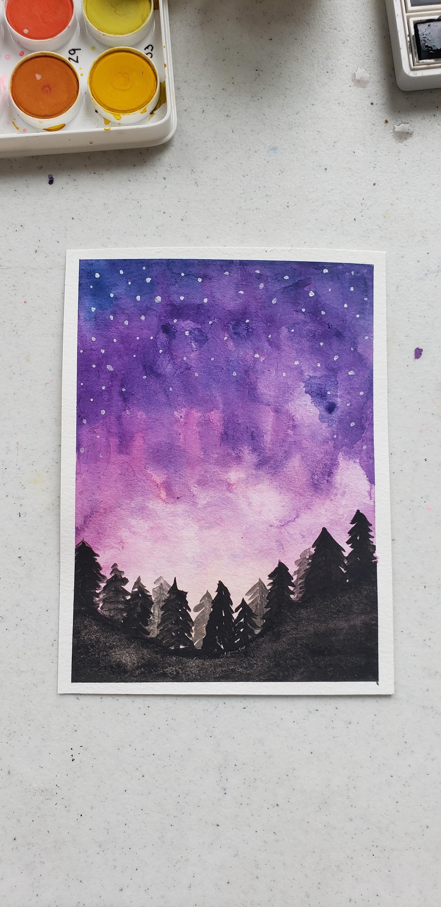 Watercolor backgrounds - image 2 - student project