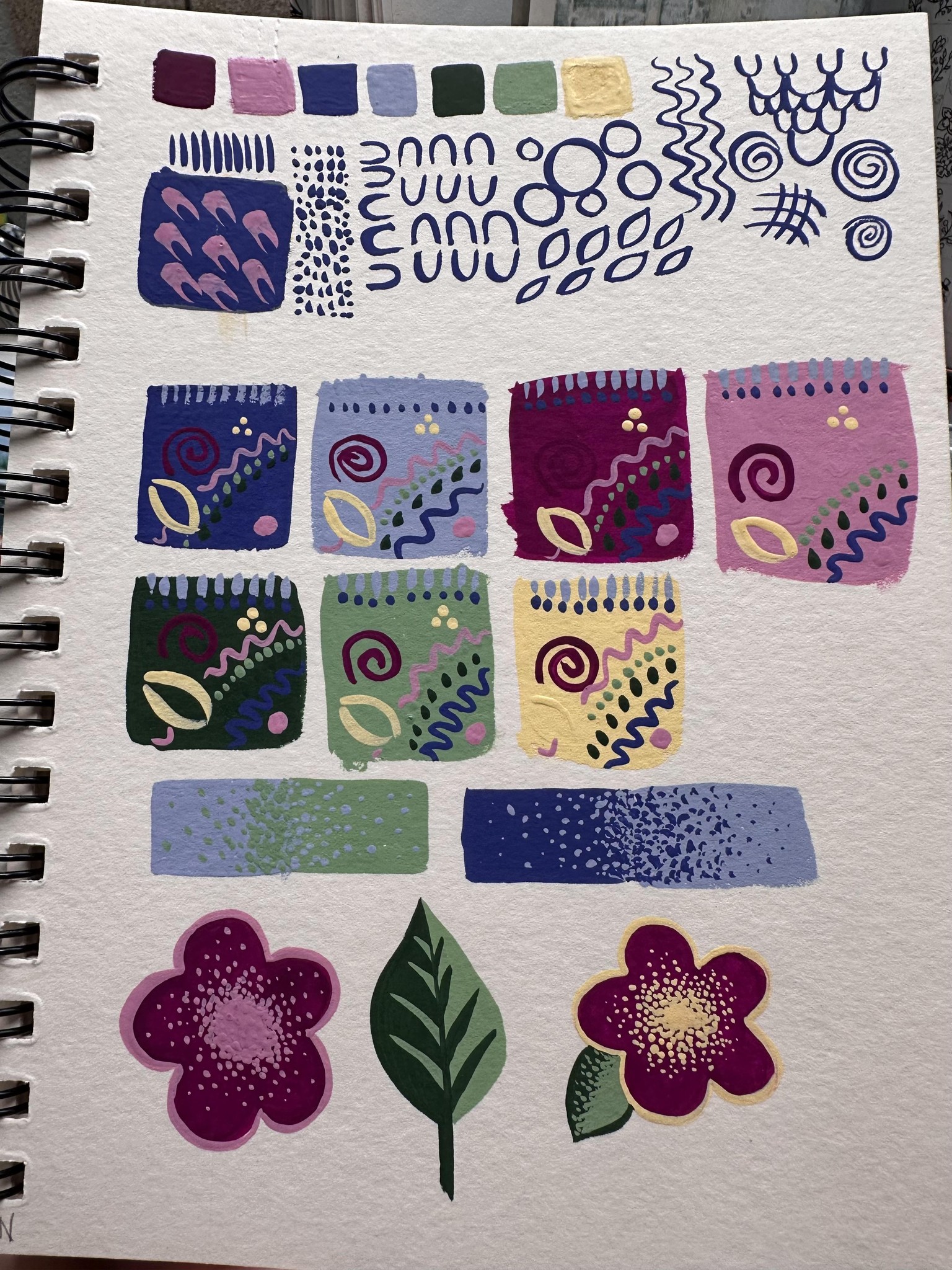 Gouache flowers - image 2 - student project