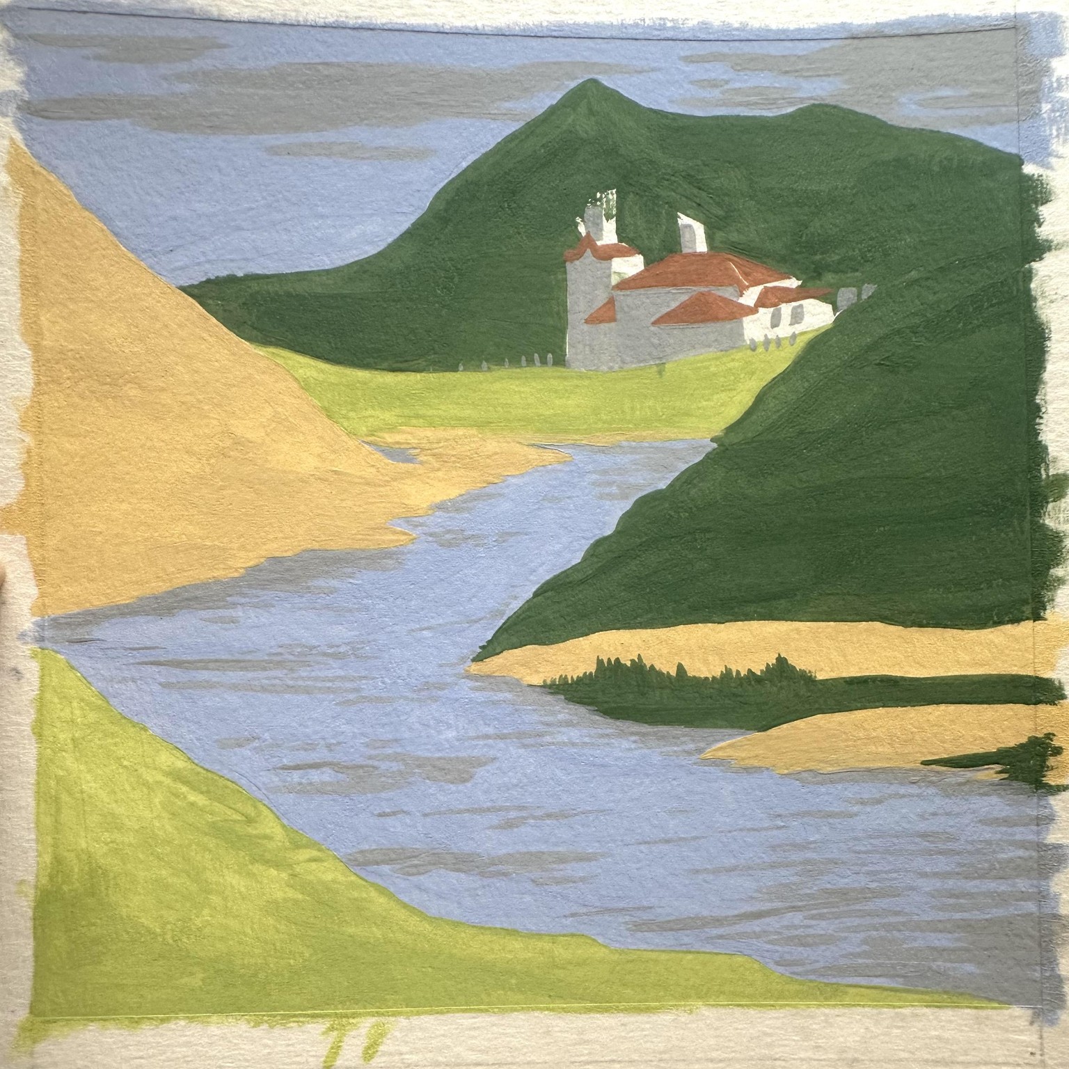 Gouache landscape - image 4 - student project