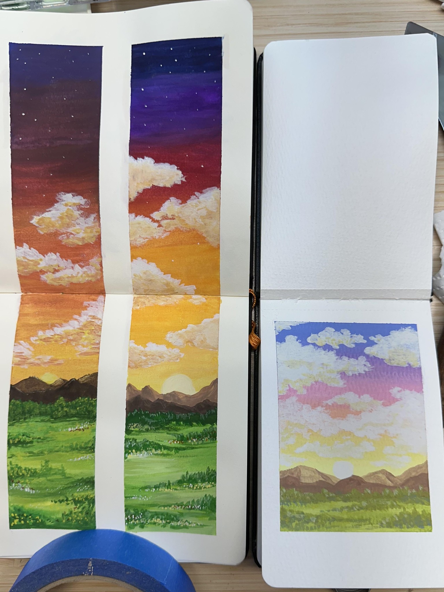 Gouache Landscapes - image 1 - student project