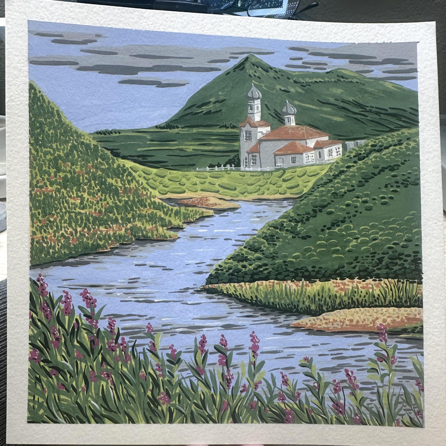 Gouache landscape - image 6 - student project