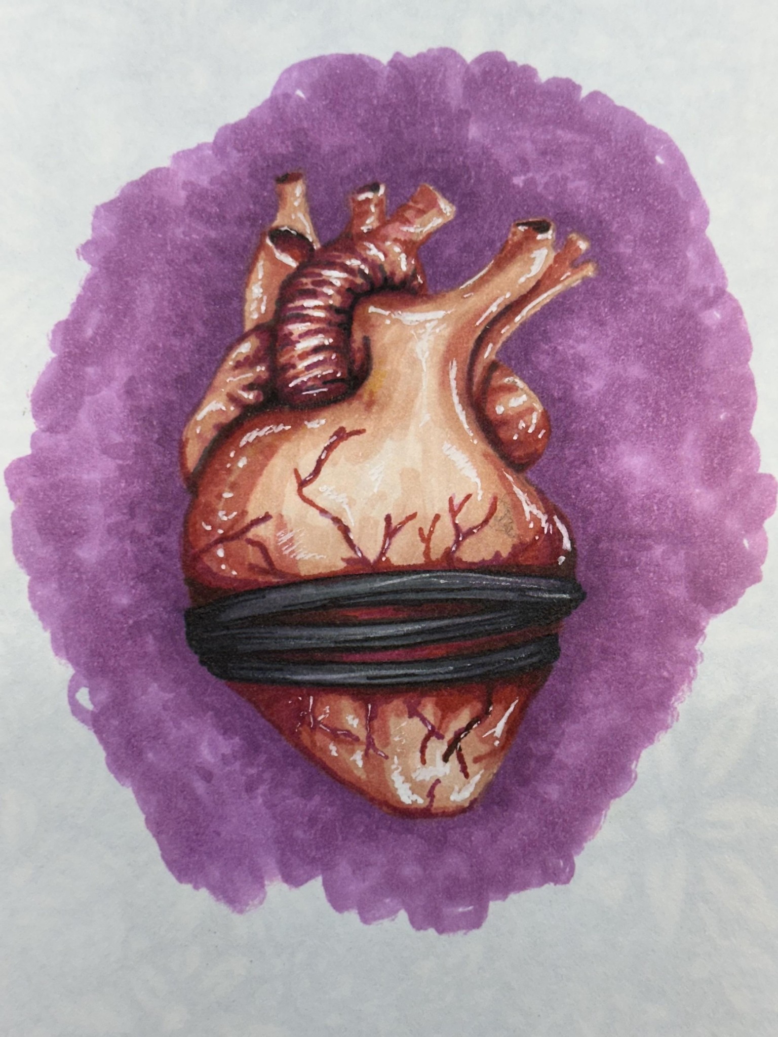 Anxiety *warning illustrated realistic heart* - image 3 - student project