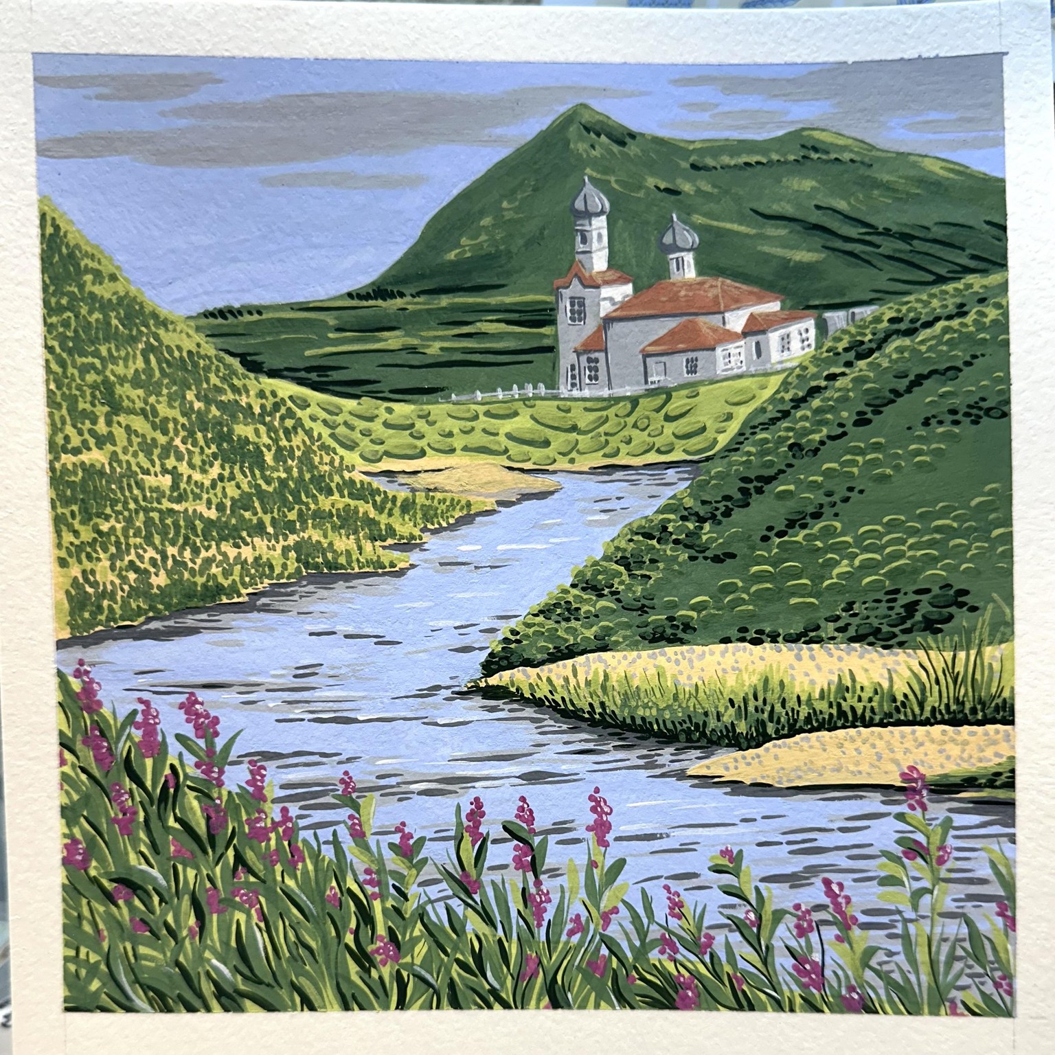 Gouache landscape - image 5 - student project