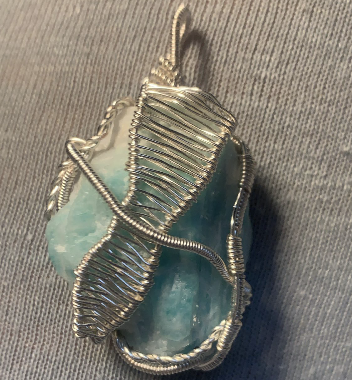 Silver-Wrapped Amazonite - image 1 - student project
