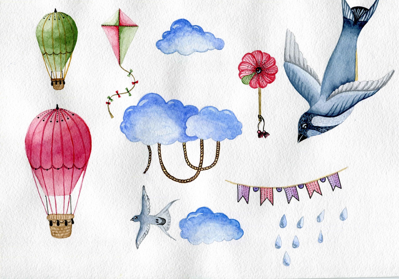 Ballons and clouds - image 1 - student project