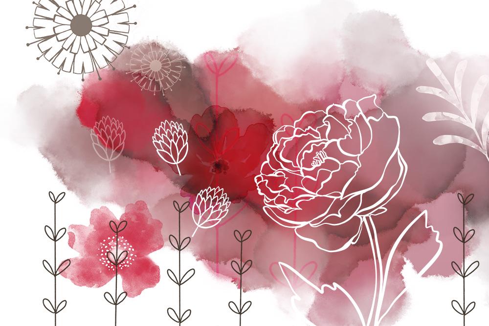 Watercolour Abstract Floral Wall Art - image 3 - student project