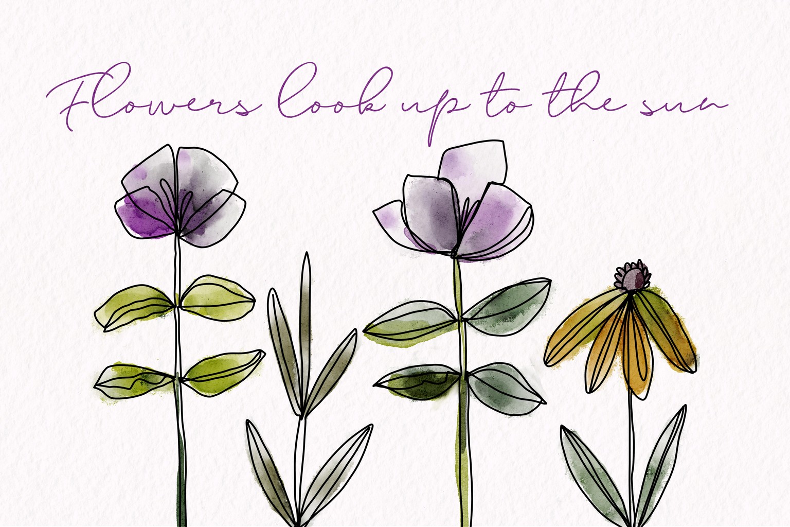 Continuous Line Floral Art in Procreate - image 2 - student project
