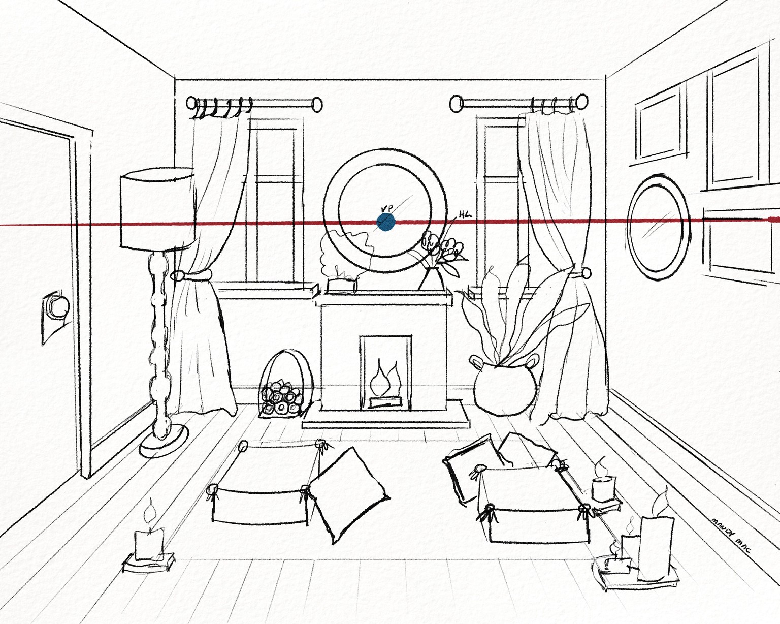 One point perspective projects - image 4 - student project