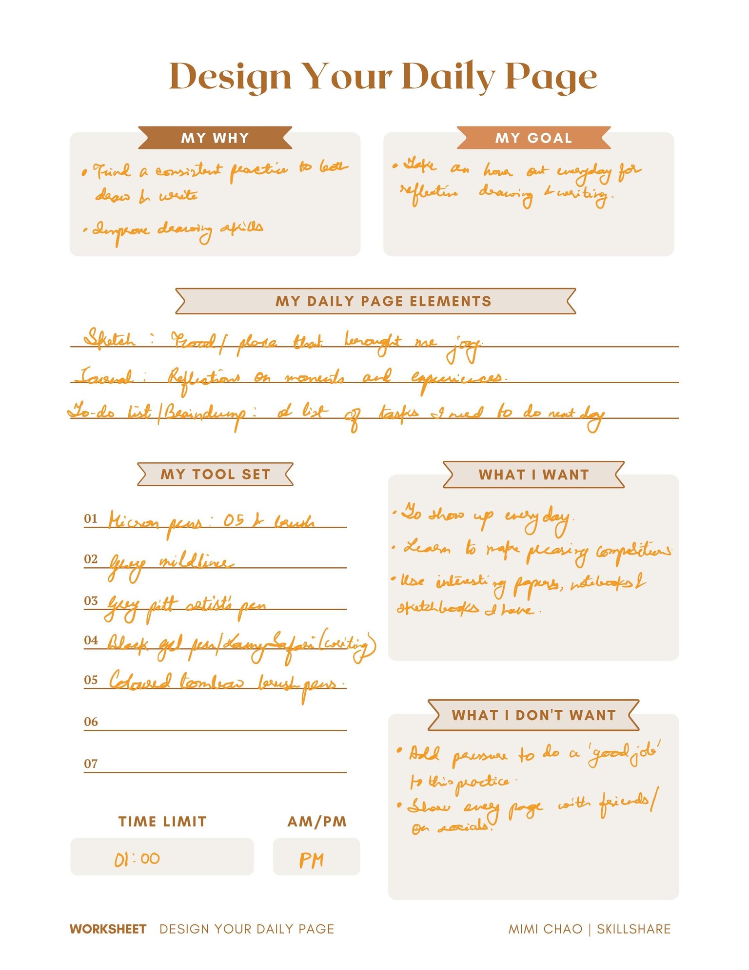Sohini’s daily pages plan - image 1 - student project