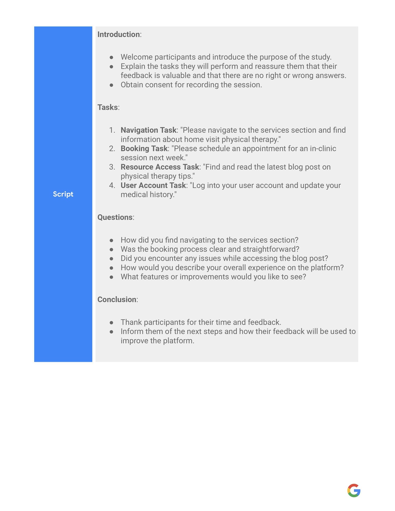 PHYSIOBAY USER RESEARCH - image 1 - student project
